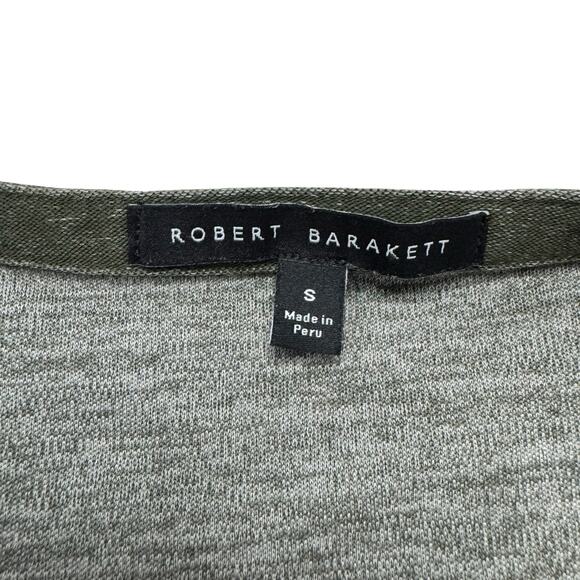 ROBERT BARAKETT Lambert Long Sleeve Henley Olive Green Size Small Mens #RB12047 - Picture 3 of 7